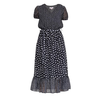 Vestido midi con cintura elástica