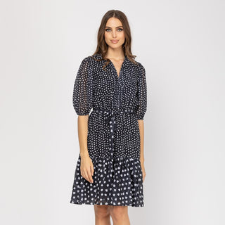 Vestido corto con cintura elástica