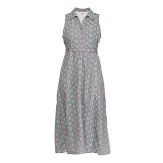 Vestido midi camisero sin mangas