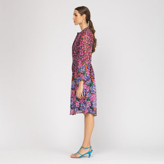 Vestido corto de estilo de camisa