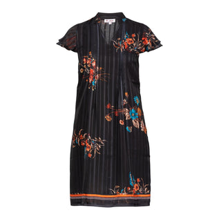 Vestido corto con pliegues delanteros