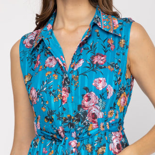 Vestido de camisa sin mangas cortas