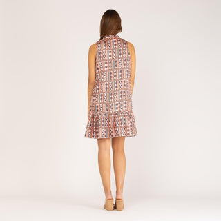 Vestido corto estampado sin mangas