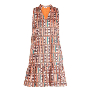 Vestido corto estampado sin mangas
