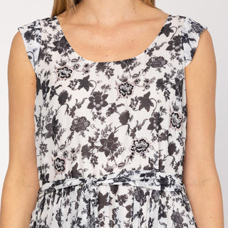 Vestido asimétrico con estampados