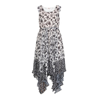Vestido asimétrico con estampados