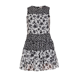 Vestido corto sin manga de estampados