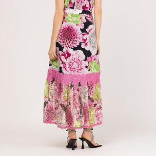Falda midi con encaje