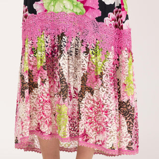 Falda midi con encaje