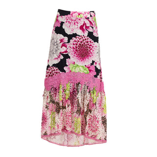Falda midi con encaje