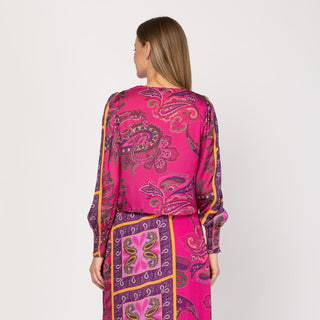 Camisa estampada con nudo