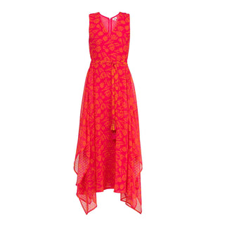 Vestido largo asimétrico