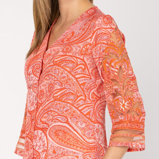 Camisa estampada con bordado
