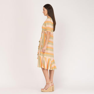Vestido midi cruzado