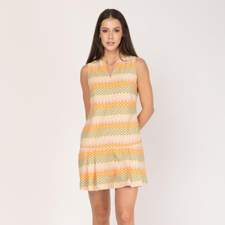 Vestido corto estampado manga sisa