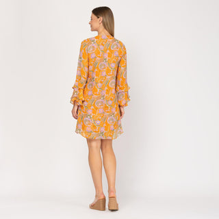 Vestido corto con forro estampado
