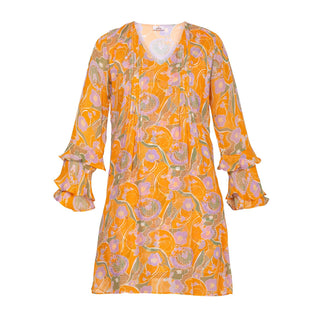 Vestido corto con forro estampado