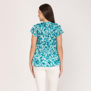 Blusa estampada manga raglán