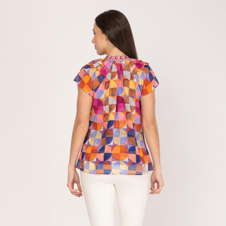 Blusa estampada manga raglán