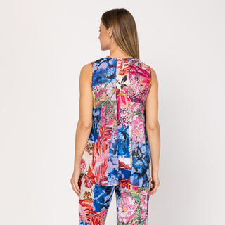 Blusa estampada manga sisa