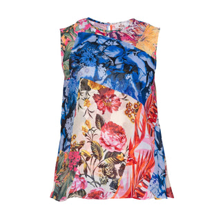 Blusa estampada manga sisa