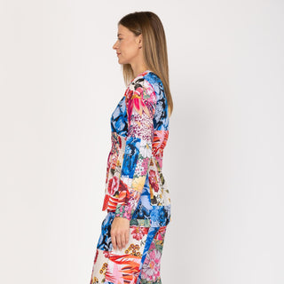 Blusa estampada con bordado