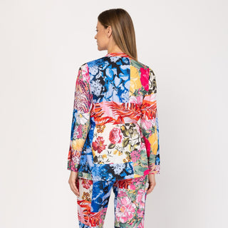 Blusa estampada con bordado