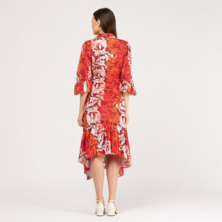 Vestido midi cruzado