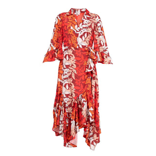 Vestido midi cruzado