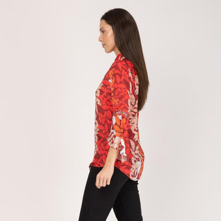 Camisa estampada manga larga