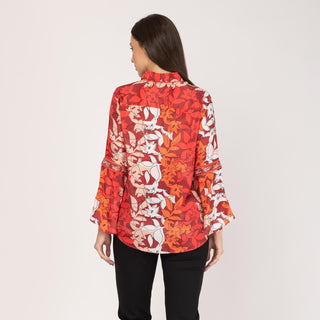 Camisa estampada manga larga