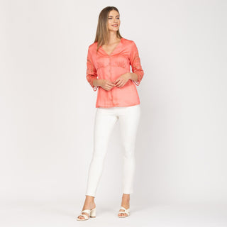 Camisa estampada con bordado