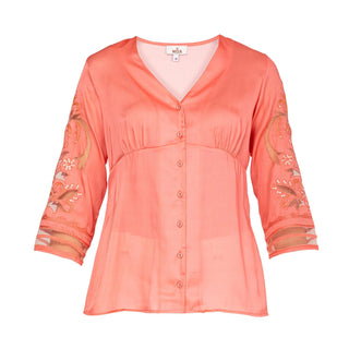 Camisa estampada con bordado