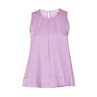 Blusa sin manga con pliegue