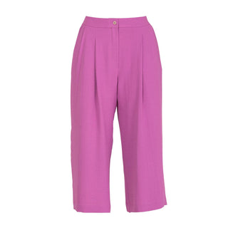 Pantalón ancho pliegues rosa