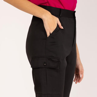Pantalón cargo satinado